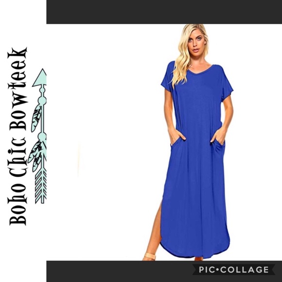🆕 Royal Blue Loose Fit Maxi - Picture 1 of 4